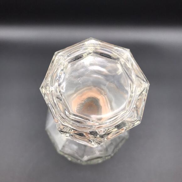 Mid-Century Glass Liquor Decanter Daisy Diamond Round Barware Bottle D-126 #4164 - Picture 4 of 9